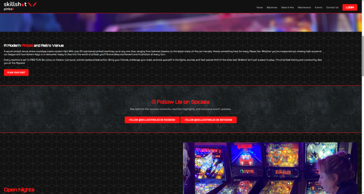 Skillshot Pinball Website